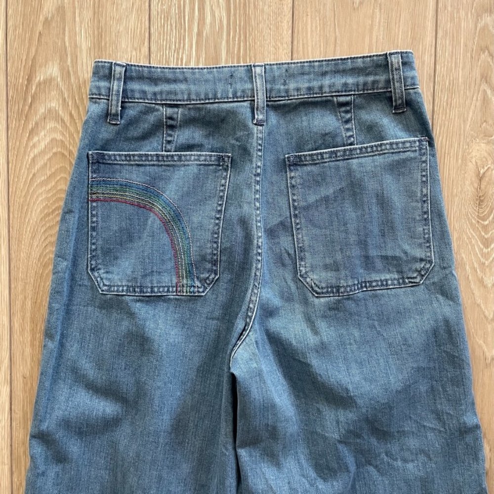 MADEWELL | Emmett Wide Leg Crop Jeans Rainbow Stitched Edition - Picture 12 of 13